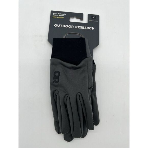 Outdoor Research Women’s Vigor Midweight Sensor Gloves Black Gray Medium New - Picture 1 of 4